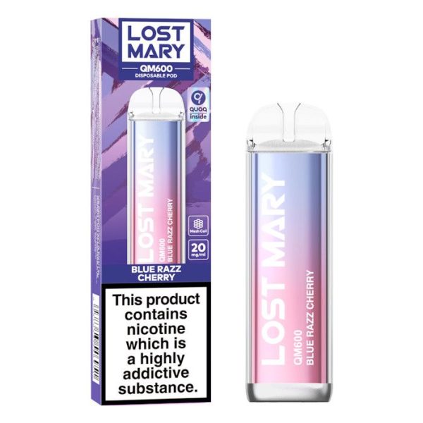 Lost Mary QM600 Blue Razz Cherry Disposable Vape